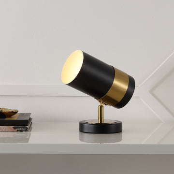 Astra 9.25" Modern Industrial Iron Adjustable Indoor LED Floor Spotlight - JONATHAN Y